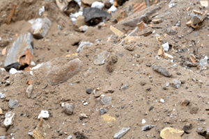 Abfallentsorgung / Recycling - Erdaushub mit Steinen